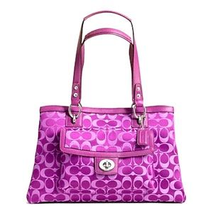 Brand new - Coach Penelope Signature Sateen Carryall in Plum